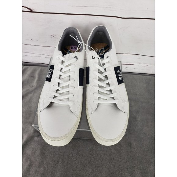 Chaps Hodge Ross Sneakers Shoes Cream White Navy Mens Size 10.5 10 1/2 - Picture 4 of 11